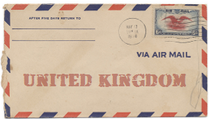 Recent missionary letter from the United Kingdom