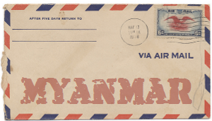 Recent missionary letter from Myanmar